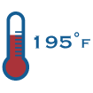 195 degree water temperature